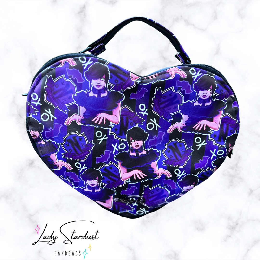 Purple Raven Dance Heart Bag