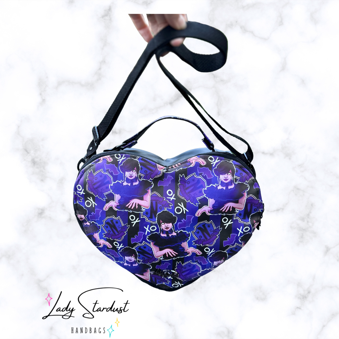 Purple Raven Dance Heart Bag