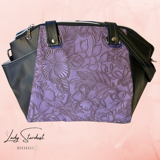 Hibiscus Shoulder Bag - Purple